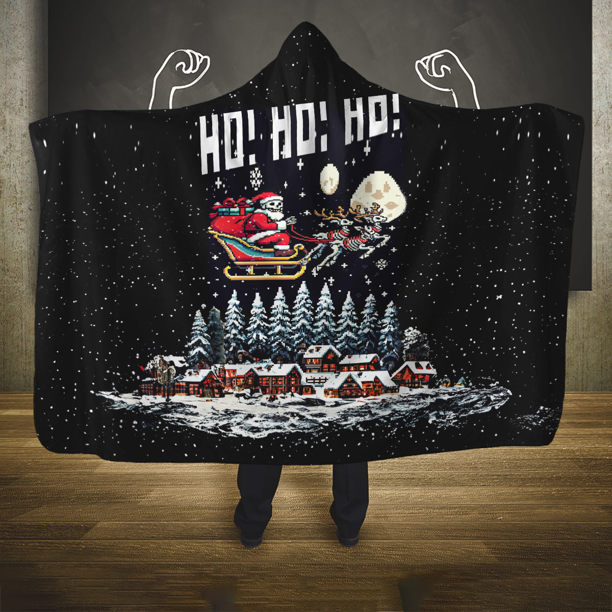 skeleton-santa-claus-hooded-blanket-santa-is-coming-ho-ho-ho