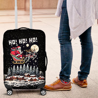 Skeleton Santa Claus Luggage Cover Santa Is Coming Ho Ho Ho - Wonder Print Shop