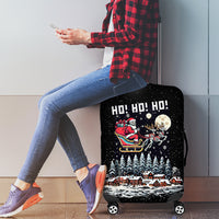 Skeleton Santa Claus Luggage Cover Santa Is Coming Ho Ho Ho - Wonder Print Shop