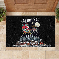 Skeleton Santa Claus Rubber Doormat Santa Is Coming Ho Ho Ho - Wonder Print Shop