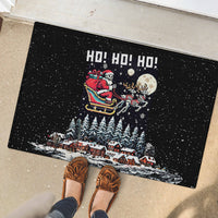 Skeleton Santa Claus Rubber Doormat Santa Is Coming Ho Ho Ho - Wonder Print Shop