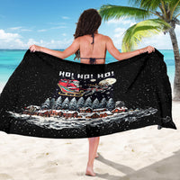 Skeleton Santa Claus Sarong Santa Is Coming Ho Ho Ho - Wonder Print Shop