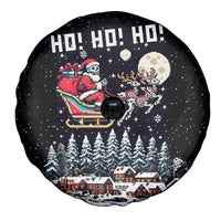 Skeleton Santa Claus Spare Tire Cover Santa Is Coming Ho Ho Ho - Wonder Print Shop