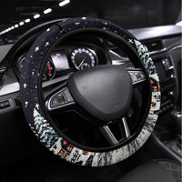 Skeleton Santa Claus Steering Wheel Cover Santa Is Coming Ho Ho Ho - Wonder Print Shop