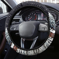 Skeleton Santa Claus Steering Wheel Cover Santa Is Coming Ho Ho Ho - Wonder Print Shop