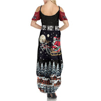 Skeleton Santa Claus Summer Maxi Dress Santa Is Coming Ho Ho Ho - Wonder Print Shop