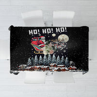 Skeleton Santa Claus Tablecloth Santa Is Coming Ho Ho Ho - Wonder Print Shop
