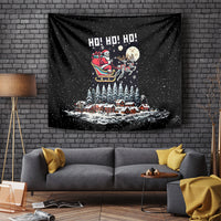 Skeleton Santa Claus Tapestry Santa Is Coming Ho Ho Ho - Wonder Print Shop