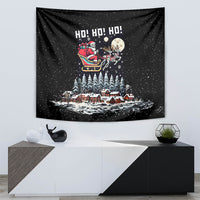 Skeleton Santa Claus Tapestry Santa Is Coming Ho Ho Ho - Wonder Print Shop
