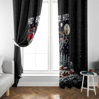 Skeleton Santa Claus Window Curtain Santa Is Coming Ho Ho Ho - Wonder Print Shop