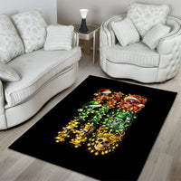 Sugar Skull Santa Area Rug Sugar Skull Ho Ho Ho - Wonder Print Shop