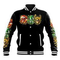 Sugar Skull Santa Baseball Jacket Sugar Skull Ho Ho Ho - Wonder Print Shop