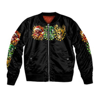 Sugar Skull Santa Bomber Jacket Sugar Skull Ho Ho Ho - Wonder Print Shop