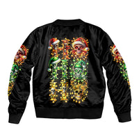 Sugar Skull Santa Bomber Jacket Sugar Skull Ho Ho Ho - Wonder Print Shop