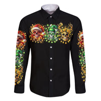 Sugar Skull Santa Family Matching Mermaid Dress and Hawaiian Shirt Sugar Skull Ho Ho Ho - Wonder Print Shop