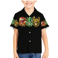 Sugar Skull Santa Family Matching Mermaid Dress and Hawaiian Shirt Sugar Skull Ho Ho Ho - Wonder Print Shop