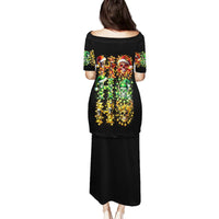 Sugar Skull Santa Family Matching Puletasi Dress and Hawaiian Shirt Sugar Skull Ho Ho Ho - Wonder Print Shop