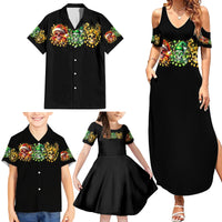 Sugar Skull Santa Family Matching Summer Maxi Dress and Hawaiian Shirt Sugar Skull Ho Ho Ho - Wonder Print Shop