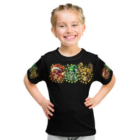 Sugar Skull Santa Kid T Shirt Sugar Skull Ho Ho Ho - Wonder Print Shop