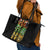 Sugar Skull Santa Leather Tote Bag Sugar Skull Ho Ho Ho - Wonder Print Shop