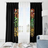 Sugar Skull Santa Window Curtain Sugar Skull Ho Ho Ho - Wonder Print Shop