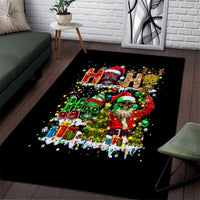 Skeleton Santa Claus Area Rug Sugar Santa Claus Ho Ho Ho - Wonder Print Shop
