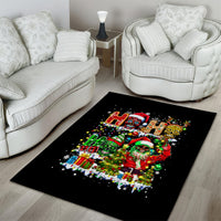 Skeleton Santa Claus Area Rug Sugar Santa Claus Ho Ho Ho - Wonder Print Shop