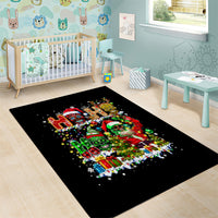 Skeleton Santa Claus Area Rug Sugar Santa Claus Ho Ho Ho - Wonder Print Shop