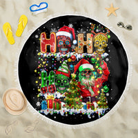 Skeleton Santa Claus Beach Blanket Sugar Santa Claus Ho Ho Ho - Wonder Print Shop