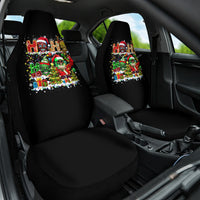 Skeleton Santa Claus Car Seat Cover Sugar Santa Claus Ho Ho Ho - Wonder Print Shop