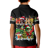 Skeleton Santa Claus Kid Polo Shirt Sugar Santa Claus Ho Ho Ho - Wonder Print Shop