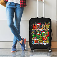 Skeleton Santa Claus Luggage Cover Sugar Santa Claus Ho Ho Ho - Wonder Print Shop