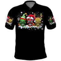 Skeleton Santa Claus Polo Shirt Sugar Santa Claus Ho Ho Ho - Wonder Print Shop
