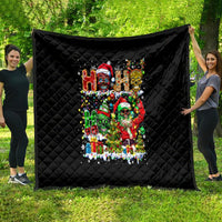 Skeleton Santa Claus Quilt Sugar Santa Claus Ho Ho Ho - Wonder Print Shop