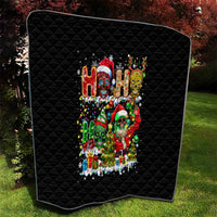 Skeleton Santa Claus Quilt Sugar Santa Claus Ho Ho Ho - Wonder Print Shop
