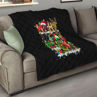 Skeleton Santa Claus Quilt Sugar Santa Claus Ho Ho Ho - Wonder Print Shop