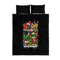 Skeleton Santa Claus Quilt Bed Set Sugar Santa Claus Ho Ho Ho - Wonder Print Shop