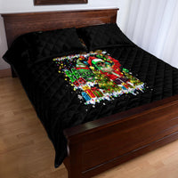 Skeleton Santa Claus Quilt Bed Set Sugar Santa Claus Ho Ho Ho - Wonder Print Shop