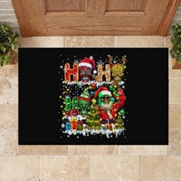 Skeleton Santa Claus Rubber Doormat Sugar Santa Claus Ho Ho Ho - Wonder Print Shop