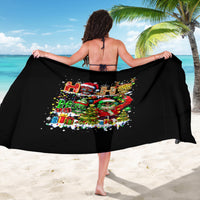 Skeleton Santa Claus Sarong Sugar Santa Claus Ho Ho Ho - Wonder Print Shop