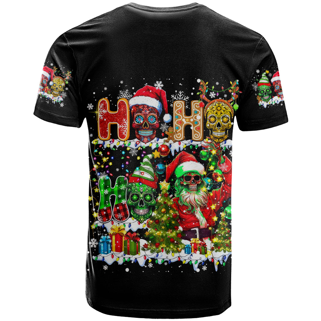 Skeleton Santa Claus T Shirt Sugar Santa Claus Ho Ho Ho - Wonder Print Shop
