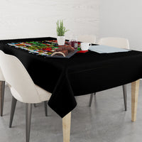 Skeleton Santa Claus Tablecloth Sugar Santa Claus Ho Ho Ho - Wonder Print Shop