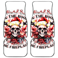 Skull Santa Claus Car Mats I Heard Santa On The Roof So I Turned On Fireplace - Wonder Print Shop