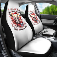 Skull Santa Claus Car Seat Cover I Heard Santa On The Roof So I Turned On Fireplace - Wonder Print Shop
