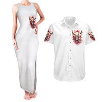Skull Santa Claus Couples Matching Tank Maxi Dress and Hawaiian Shirt I Heard Santa On The Roof So I Turned On Fireplace - Wonder Print Shop