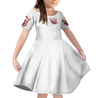 Skull Santa Claus Family Matching Long Sleeve Bodycon Dress and Hawaiian Shirt I Heard Santa On The Roof So I Turned On Fireplace - Wonder Print Shop