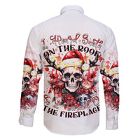 Skull Santa Claus Family Matching Mermaid Dress and Hawaiian Shirt I Heard Santa On The Roof So I Turned On Fireplace - Wonder Print Shop