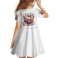 Skull Santa Claus Family Matching Short Sleeve Bodycon Dress and Hawaiian Shirt I Heard Santa On The Roof So I Turned On Fireplace - Wonder Print Shop