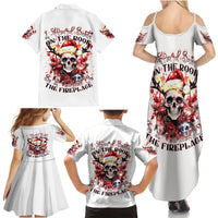 Skull Santa Claus Family Matching Summer Maxi Dress and Hawaiian Shirt I Heard Santa On The Roof So I Turned On Fireplace - Wonder Print Shop