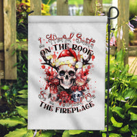 Skull Santa Claus Garden Flag I Heard Santa On The Roof So I Turned On Fireplace - Wonder Print Shop